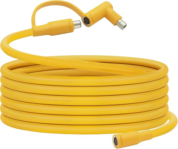 Solar Panel Extension Cable for Jackery 20FT, 14AWG 8mm DC Connector Compatible with Yeti, Anker, BLUETT, Jackery Portable Power Stations for Outdoor Camping, RV, Emergency Use (Yellow)