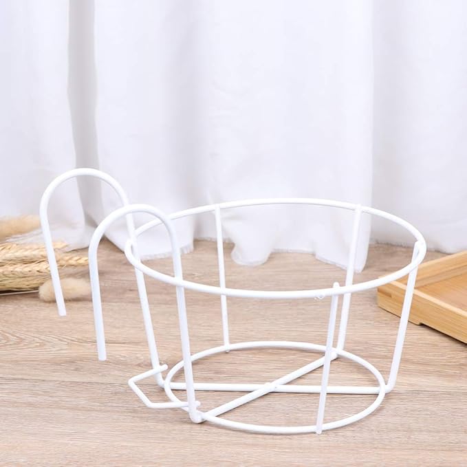 Hanging Railing Planters Baskets Balcony Flower Pot Holders Plant Iron Racks Fence Metal Potted Stand Mounted Balcony Round Plant Baskets Shelf Container Box for Indoor&Outdoor Use,Garden Steel Pots