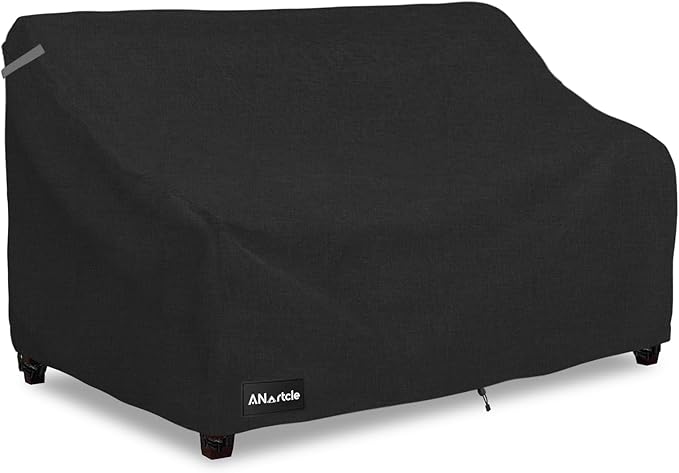 ANartcle 3-Seater Patio Sofa Cover,85W x 37D x 35H Inches Outdoor Couch Cover,100% Waterproof Heavy Duty Patio Sofa Covers,Patio Furniture Covers,Black
