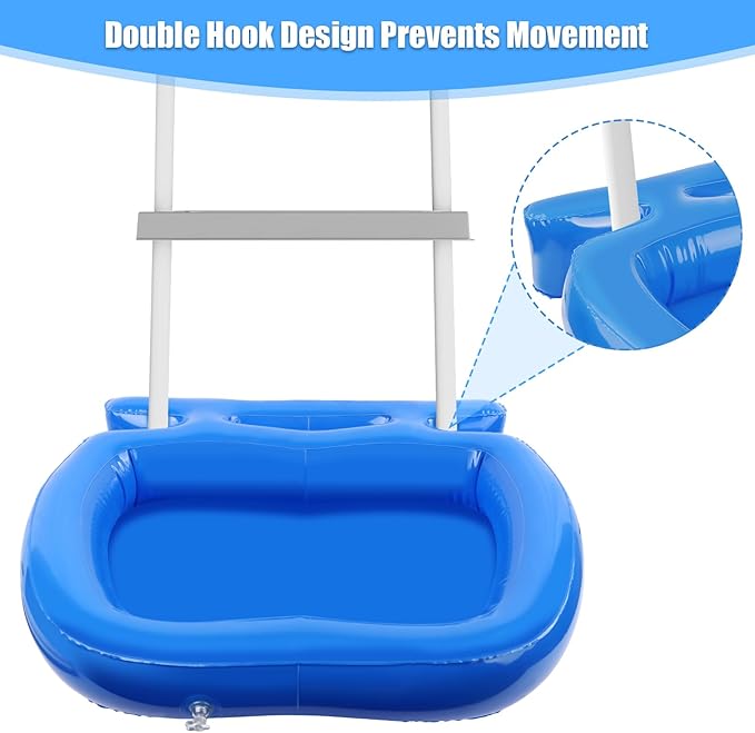 Pool Foot Bath, Inflatable Pool Foot Wash Tray for Pool Entry Ladder, Portable Foot Bath Basin for In Ground and Above Ground Swimming Pools