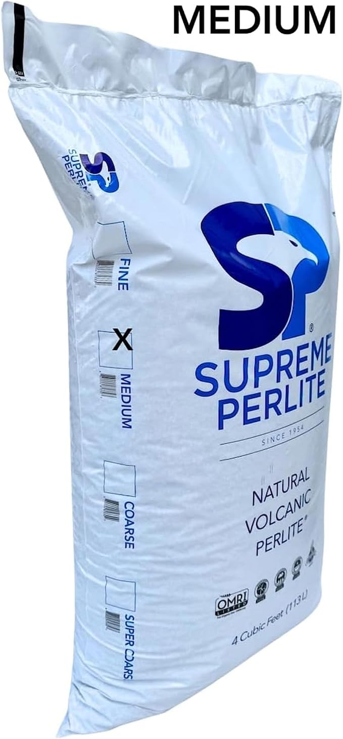 Supreme Perlite 3 Pack Medium Horticultural Perlite for Potting Soil, Seed Starting, Propagation, Organic Gardening & Soil Aeration, 4 Cu Ft Bag