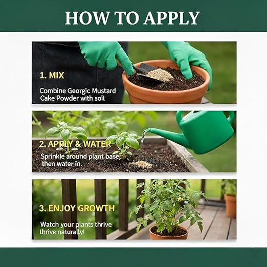 Mustard Oil Cake Powder All-Purpose Natural Fertilizers Concentrate for Flower, Vegetable, Herb, Fruit Tree | Pack of 3