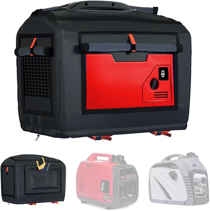 Generator Cover for Honda Generator EU3200i,EU2000i,Champion,Westinghous2200,WEN 56235i,Pulsar G2319N Portable Generator Cover Outdoor,21.7”Lx 13.8”Wx 17.4”H,Black