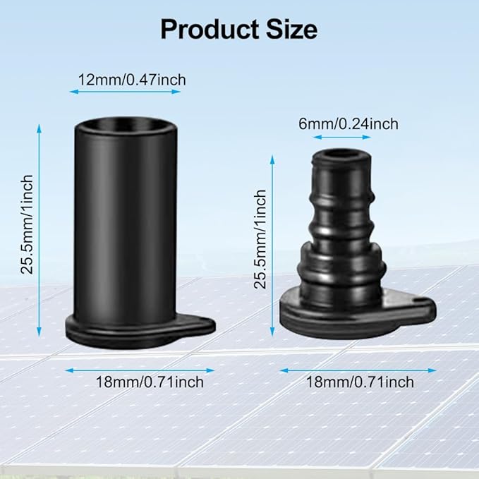 Solar Panel Connector Cap, 5Pairs IP67 Silicone Dust and Waterproof, Male and Female Cap for Solar Connector, Solar Inverter