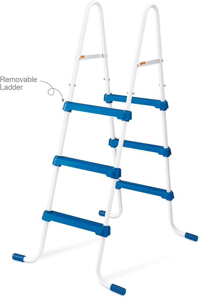 Funsicle 42" SureStep Pool Ladder, for Above Ground Swimming Pools, Blue & White
