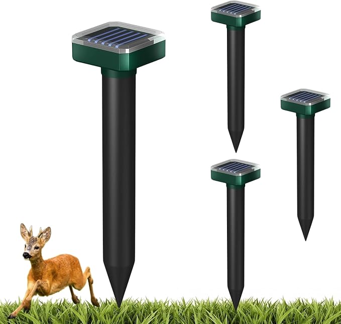 Deer Repellent,Deer and Rabbit Repellent,Deer Repellent Devices,for Garden&Outdoor,Deer Repellent for Plants&Trees,Deer Deterrent,Solar Deer Repellent Devices,Sonic&Waterproof (6)