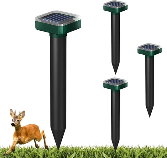 Deer Repellent,Deer and Rabbit Repellent,Deer Repellent Devices,for Garden&Outdoor,Deer Repellent for Plants&Trees,Deer Deterrent,Solar Deer Repellent Devices,Sonic&Waterproof (4)