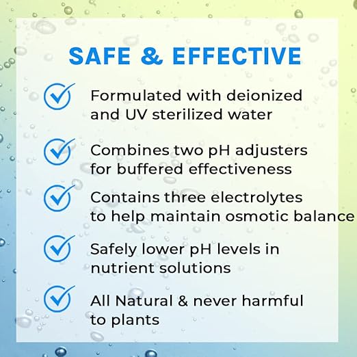 Microbe Life Hydroponics pH Down pH Control Liquid, Premium Buffering for pH Stability, Decreases pH Levels, Use with Any Feeding Systems Including Hydroponics or Soil, 2.5 Gallons