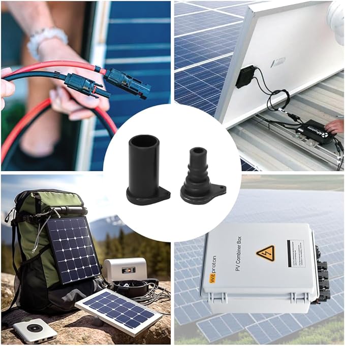Solar Panel Connector Caps 5 Pairs, IP67 Waterproof Male and Female Cap Dust Plugs for Solar PV Connectors