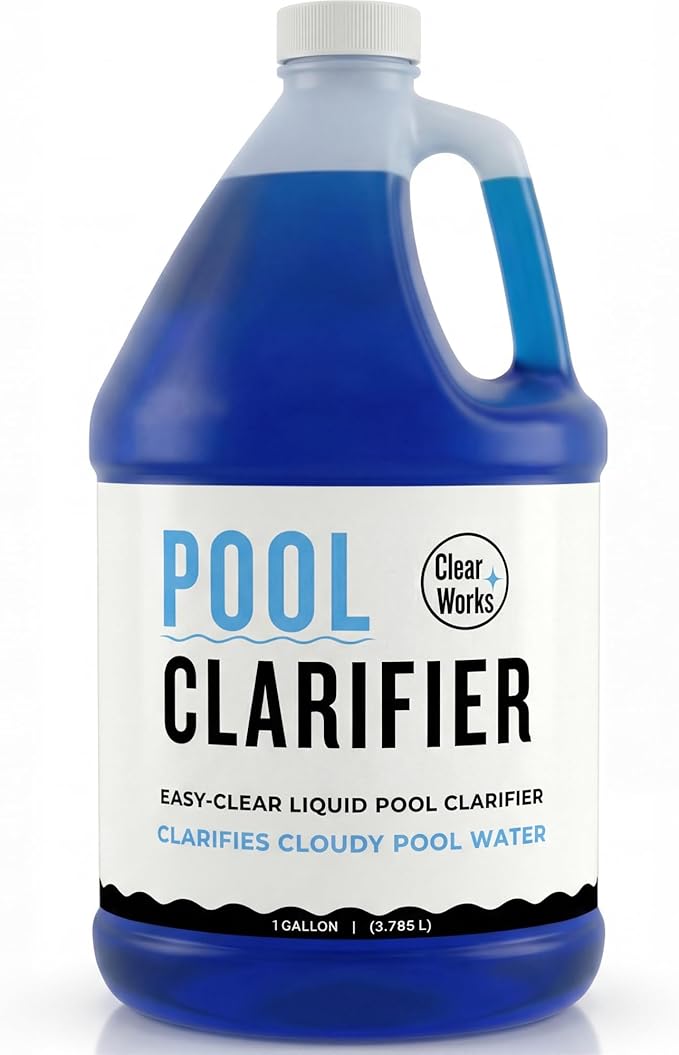 Pool Clarifier, Water Clarifier for Pool, Pool Water Clarifier for Above Ground & Inground Pools, 1 Gallon (128 fl oz), Clears Cloudy Pool Water, Chlorine & Saltwater Compatible