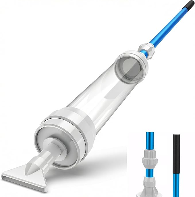 Spa Vacuum Compatible with 6250 Paradise Power, No Pumping, No Batteries or Electricity, Powered by Water Pressure, Cordless Hot Tub Vac Cleaner Picks up Pebbles, Sand&Debris, with Telescopic Handle