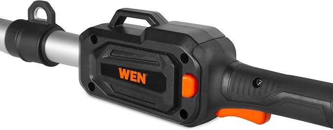 WEN 20V Max Cordless 20-Inch Hedge Trimmer Pole Saw with 14.6-Foot Reach, 2Ah Battery and Charger (20825)