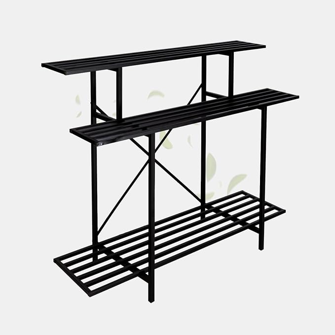 Zhongma 3 Tier Heavy Duty Plant Stand (L45.67 x W17.32 x H39.37)