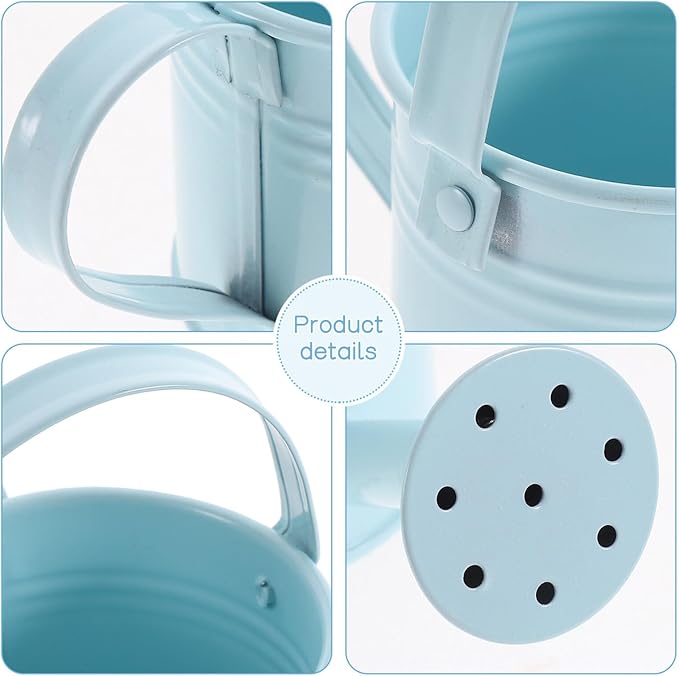 Small Watering Can Toddler Iron Sprinkle for Outdoor Plants, Kids Metal Mini Watering Pot for Gardening Yarde Home Plants Flower (Mixed Style)