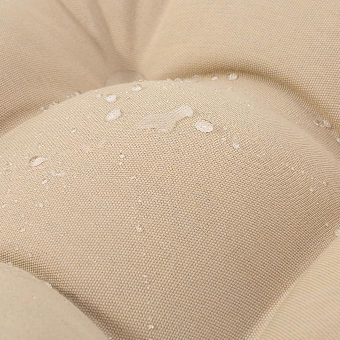 QILLOWAY Outdoor High Back Chair Cushion for Adirondack, All Weather Rocking Chair Cushions Thick Padded Replacement for Patio Furniture,Beige,Sand,Camel