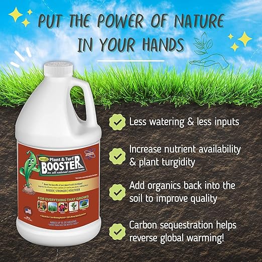 Nature's Wonder Organic Soil Conditioner & Root Booster for Plants (60oz) - Concentrated Liquid Biostimulant with Fulvic Humic Acid for Plants, Potting Soil, Flowers & Lawns
