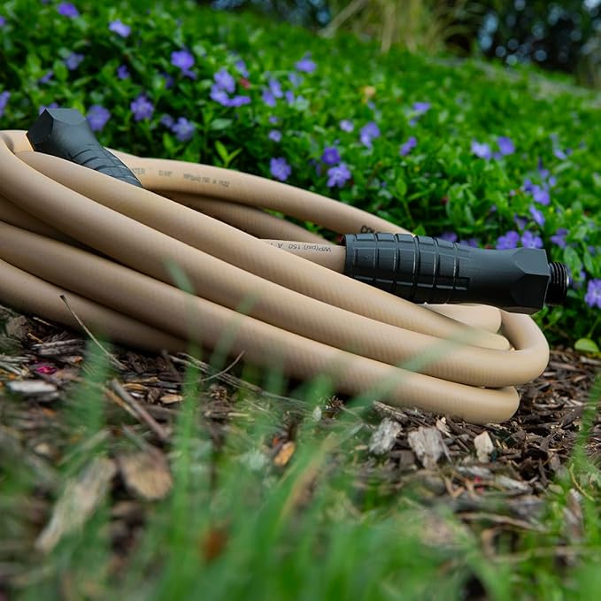Flexzilla Colors SwivelGrip Garden Hose 5/8 in. x 75 ft., Lightweight All-Weather Water Hose, Durable and Flexible, Leak-Free Connections, Brown Mulch