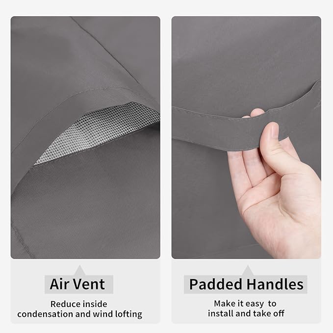 Easy-Going Waterproof Patio Sofa Cover UV Resistant 3 Seater Outdoor Sofa Cover Weatherproof Lawn Patio Furniture Cover with Tape Sealed Seam (76Wx32.5Dx33H inch, Gray)