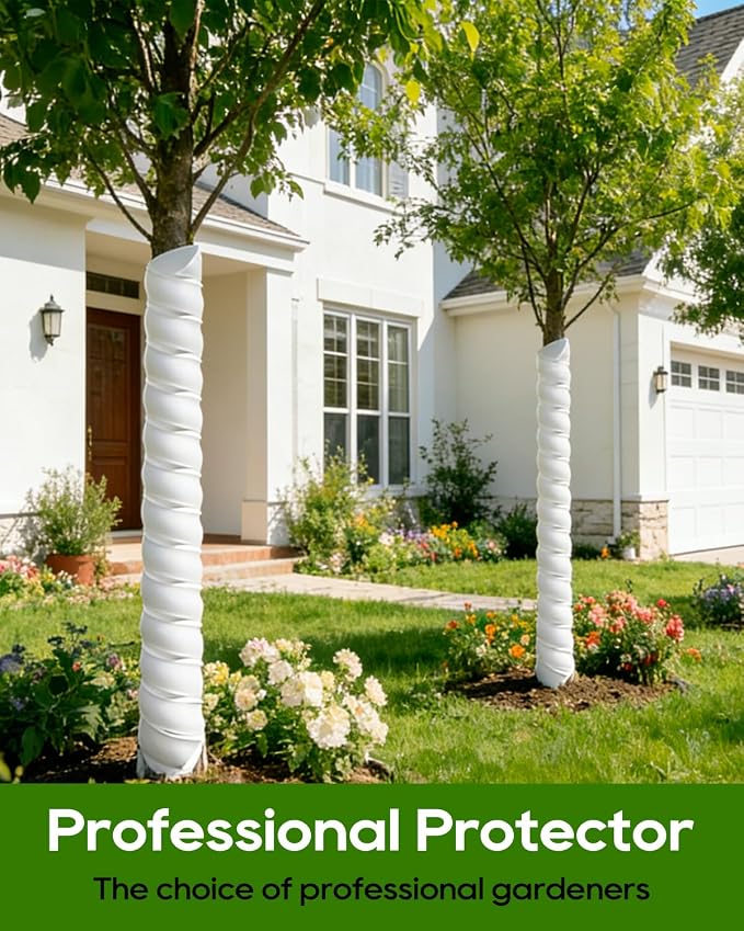 32 PCS Tree Trunk Protector, 2-Sized Sapling bark Protection Tubes, Protecting Trees from Rabbits, Cats, Animals and Lawn mowers