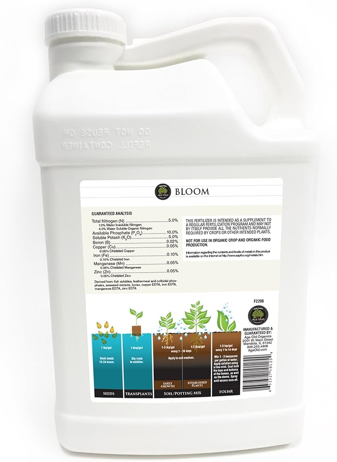 Bloom Natural Based Liquid Fertilizer, 2.5-Gallon