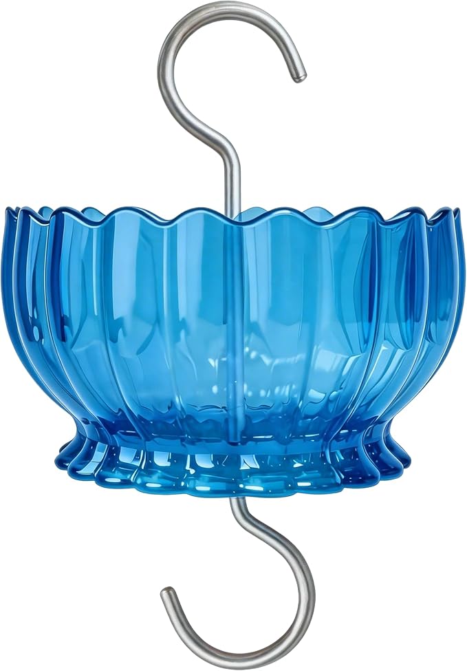 Ant Moat for Hummingbird Feeder - 9 OZ Extra Large Capacity Insect Guard - Daisy (Blue)