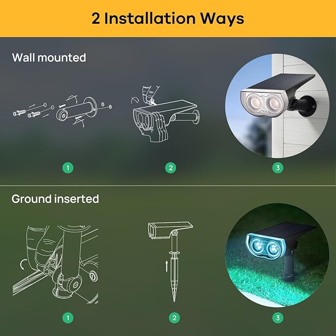Linkind Solar Lights Outdoor StarRayS, Color Changing Solar Spot Lights, IP65 Waterproof Easter Lights for Landscape Garden Pathway Walkway (Multicolor, 10 Pack)