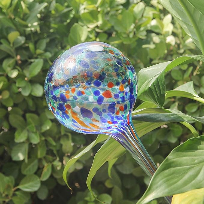 Plant Watering Globes Automatic Glass Watering Bulbs, Glass Ball Planter, Decorative Garden Watering Plant Watering Bulbs with 8-Pack, 2.87 inch Diameter