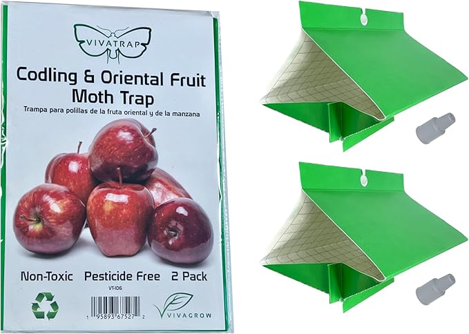 VivaTrap VT-106 Codling + Oriental Fruit Moth Trap & Lure (2 Pack, 8 Week)