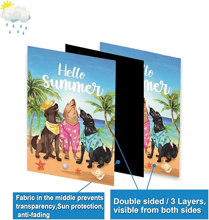 Dogs Theme 12PCS seasonal garden flags Double Sided 12 x 18 Inch Yard Flags, Small Garden Flags for Outside，Spring Summer 4th of July Easter Outdoor Flags, Holiday Garden Flags for All Seasons