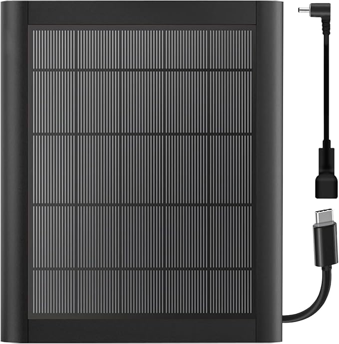 8W Solar Panel Charger for Camera, 9.8inch Camcorder Solar Panel with 10FT USB C Cable for Outdoor Cam Plus, Stick Up Cam/Pro, Spotlight Camera Plus/Pro Battery (8W-1Pack)