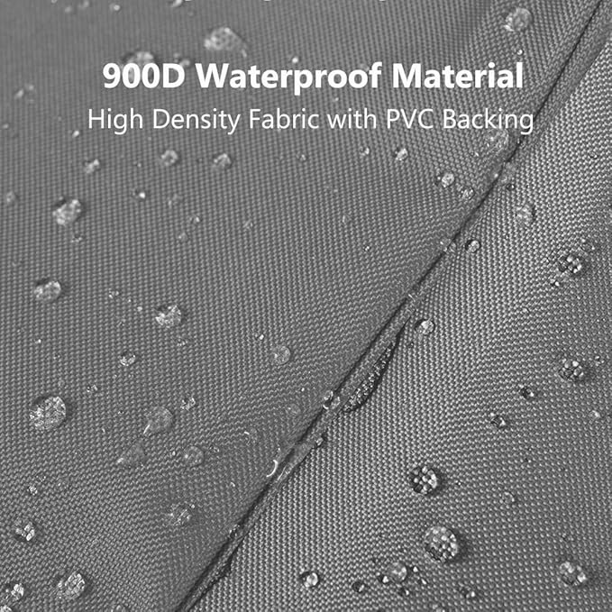 Picnic Table Cover Waterproof 70/72 Inch 600D Oxford Outdoor Table Cover with Bench Covers for Winter DustProof Heavy Duty (Grey, 8Ft-96in)
