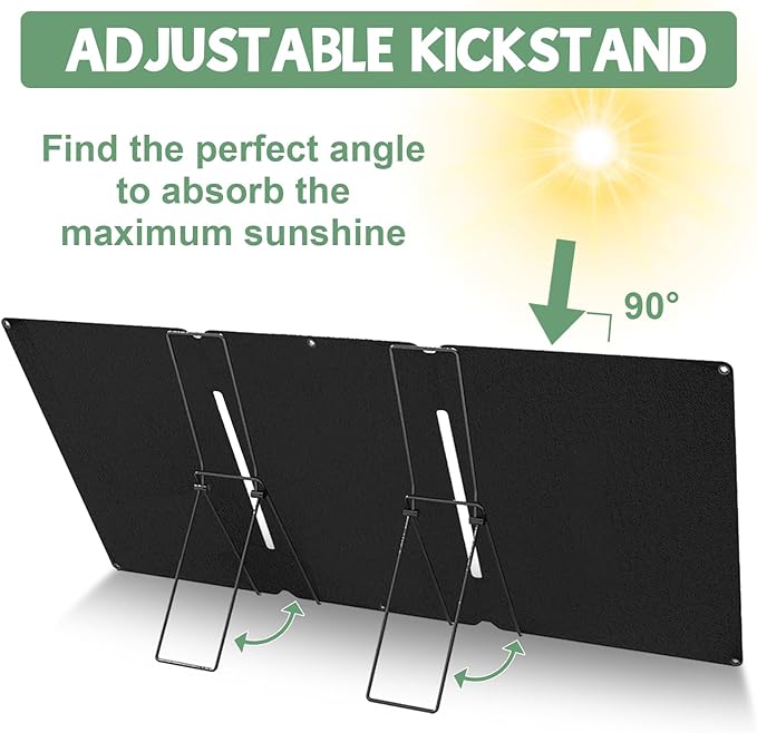 2 Pack Solar Panel Stand, Folding Solar Panel Stand Mounting Bracket - Quick Angle Adjustment, Portable Suitable for Solar Panels Less Than 0.35 Inches Thick