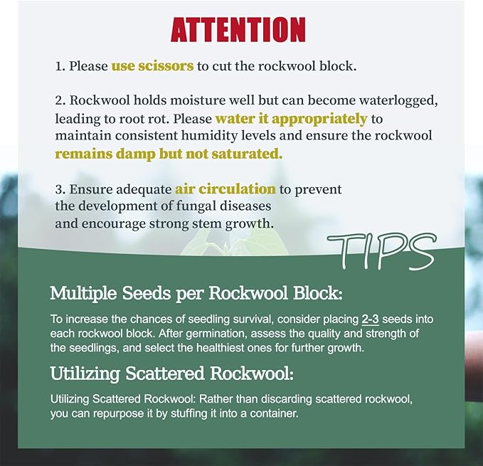 1.5” Rockwool Starter Plugs for Hydroponics, Rockwool Grow Cubes, 1 Sheets of 28 Plugs (Small)