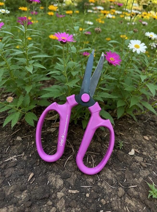 Garden Pruning Scissors Carbon Steel Blades 7.6 Inch Bougainvillea - Hot Pink