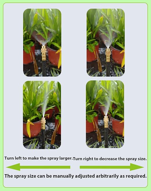 Drip Irrigation System,Automatic Garden Watering System,360° Adjustable Spray Sprinkler Kit, Easy Installation No Tools, Fine Mist Watering forGarden,Patio,Potted Plants,Courtyard Watering System