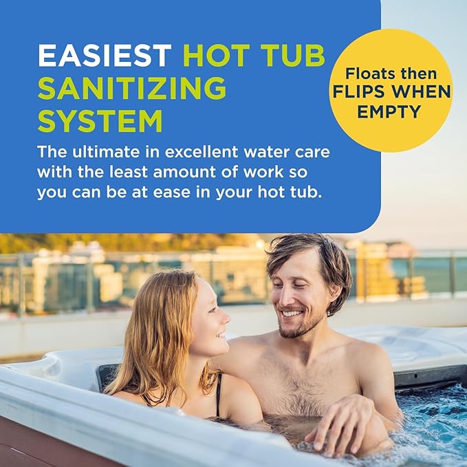 FROG @Ease Replacement SmartChlor Cartridge 3 Pack with 6 Pack of Maintain for use with Hot Tub FROG @Ease Floating System - Hot Tub Sanitizer System Supports Less Chlorine Use