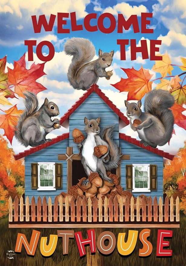 Briarwood Lane Nut House Fall House Flag