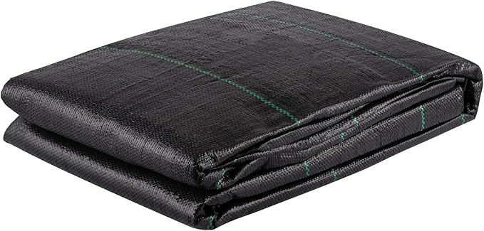 VEVOR Driveway Fabric, 12.5x30ft-3.5oz Woven Landscape Fabric, Weed Fabric Barrier Heavy Duty, Garden Fabric Weed Barrier, Weed Control Fabric, Geotextile Fabric, Weed Block Gardening Mat, Landscaping