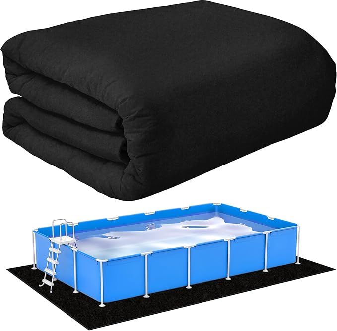 VICAMB 11 x 7.5ft Rectangular Pool Liner Pad for Above Ground Swimming Pools,220g/㎡ Heavy Duty Pool Ground Mat Under Pool Pad,Pools Bottom Liner Protector to Prevent Puncture and Extend Liner Life