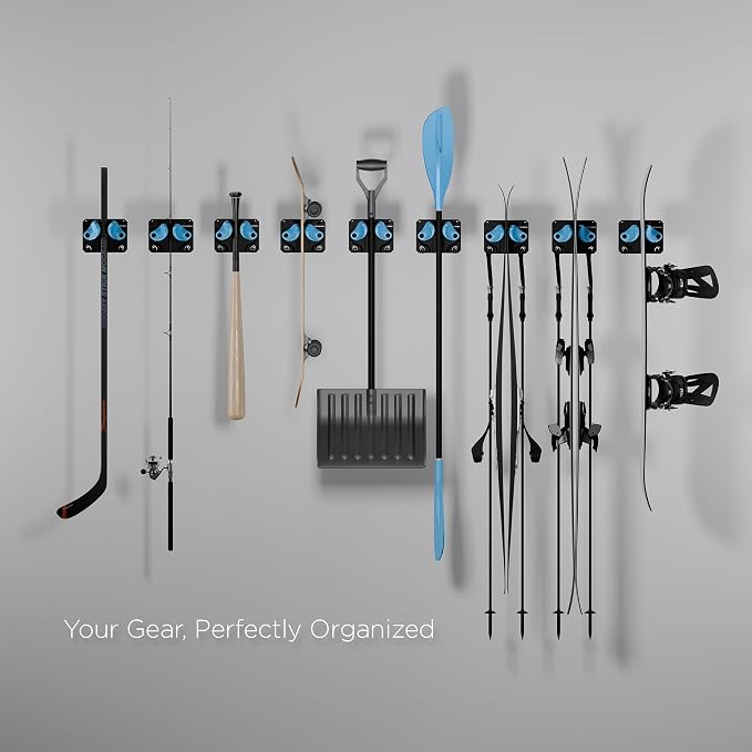 Gravity Grabber, The OG - Ski & Snowboard Wall Mount, Indoor Garage & Home Storage Organizer, Damage-Free Grip, Holds Skis/Boards/Poles/More, Space-Saving Premium Gear Rack, (Wood 3-Pack)