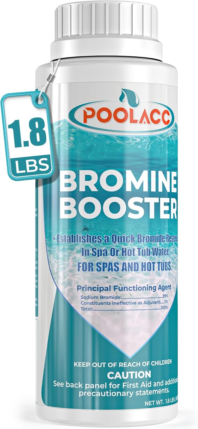 1.8LB Bromine Booster for Hot Tubs & Spas | Fast-Acting Sodium Bromide to Build Bromide Reserve | Compatible with Bromine Sanitizers | Bromine Tablets Companion | Reduce Chemical Use & Odor