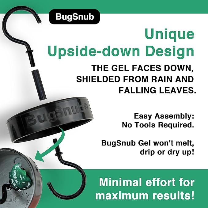 Hanging Ant Guard (1-pack)- Waterless Ant Defense for Hummingbird Nectar Feeders, Unique Upside-down Design, No Liquid Moat, Metal Hooks