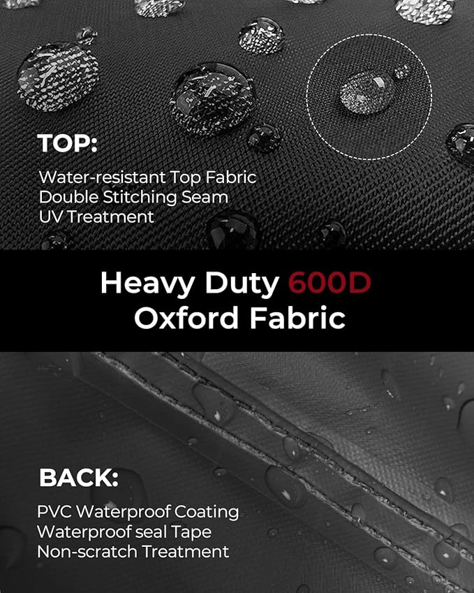 Loriano Patio Furniture Covers Set, 3 Piece Outdoor Furniture Cover Waterproof, 600D Heavy Duty Lawn Furniture Covers Set Grey