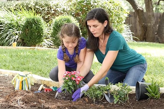 G & F Products Kids Gardening Tools Set (3 Pack) – Includes 3 x Hand Rake, 3 x Shovel, 3 x Trowel, 3 x Canvas Tote with Pockets – Lightweight & Durable Tool Set for Children Ages 3 Years & Up