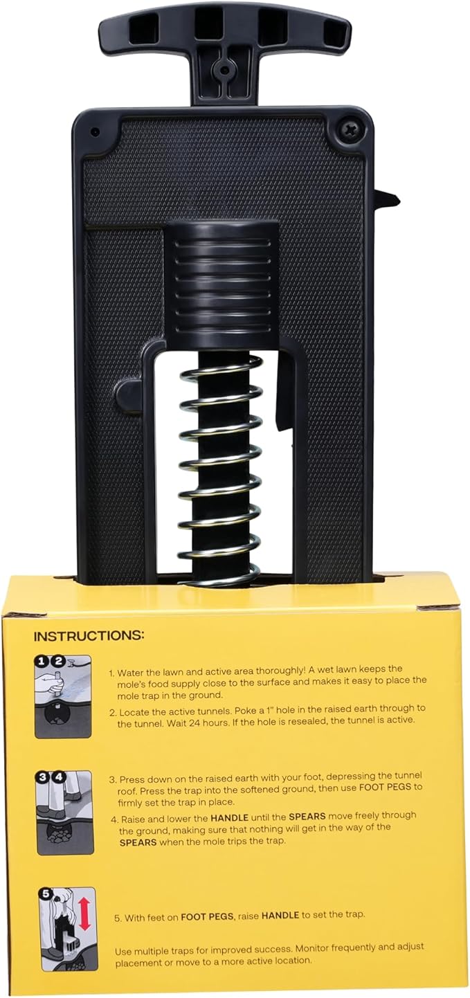 Victor Easy-to-Set Deadset Mole Trap and Killer - M9015 - Trap and Kill Moles Outdoors (Pack of 6)
