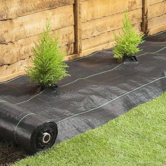 Rocky Mountain Goods Weed Barrier Fabric - Thick 15 Year Heavy Duty Black Weed Blocker Landscape Fabric for Garden, Flower Beds, Trees - Ground Cover - Under Rocks or Mulch (3' x 100')