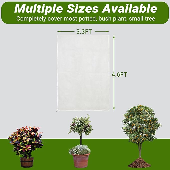 2 Pack Bird Netting for Fruit Trees with Zipper & Drawstring – 3.3x4.6FT Garden Plant Covers, Reusable Protection for Blueberry Bushes, Tomato Plants, Cherry Trees – Blocks Birds, Cicadas & Pests