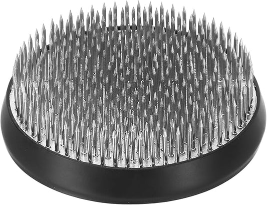 PATIKIL 3.2" Flower Frogs Ikebana Kenzan, Flower Arranger Tool Stainless Floral Frog Pin Holder for Vase Flower Arrangement, Silver Tone