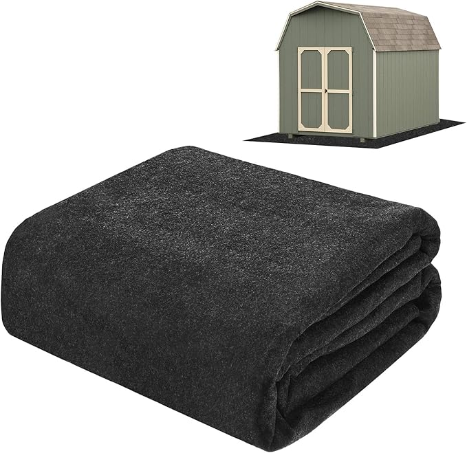 M METERXITY Outdoor Storage Shed Mat, 3.2x7 FT Waterproof Small Shed Flooring Mat for Patio Furniture Floor Protecting from Wear/Liquid/Dust/Oil, Non-Slip Carport Pad [Grey]