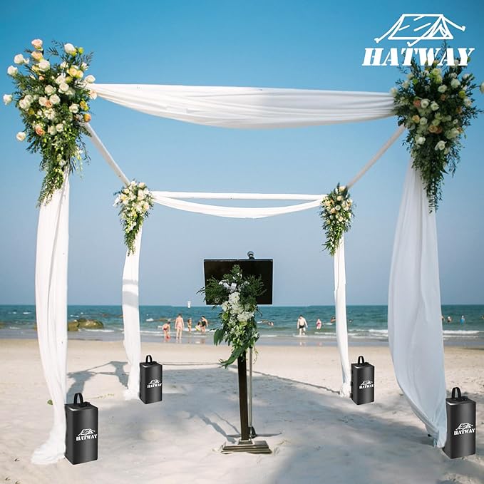 Hatway Canopy Weights,132 LBS Canopy Water Weight Bag Set of 4 Leg Weights for Pop Up Gazebo,Canopies,Tent-4 * 15L-Black